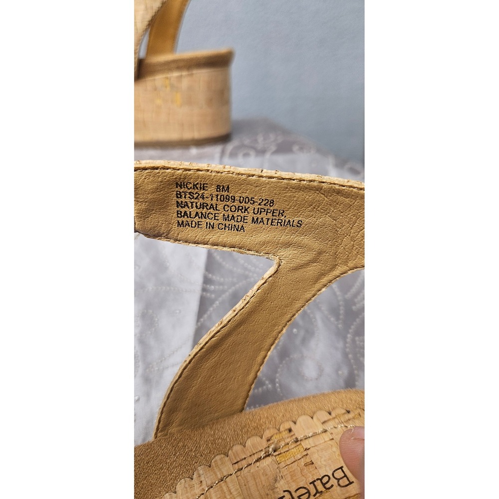 NEW BareTraps Cork Wedge Sandals in Natural Tan - Picture 5 of 8